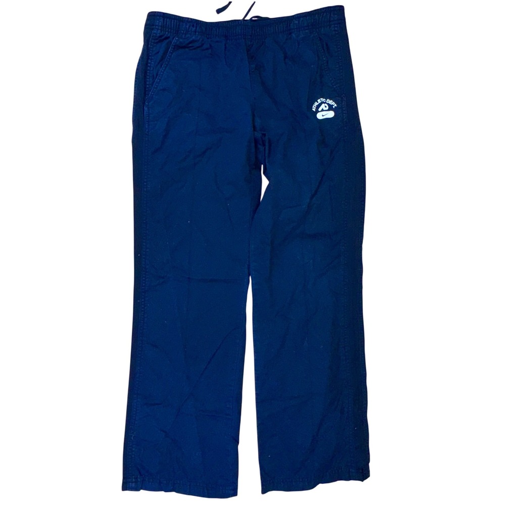 Nike Athletic Dept Y2K Track Pants Men's L Black‎ Cotton Drawstring